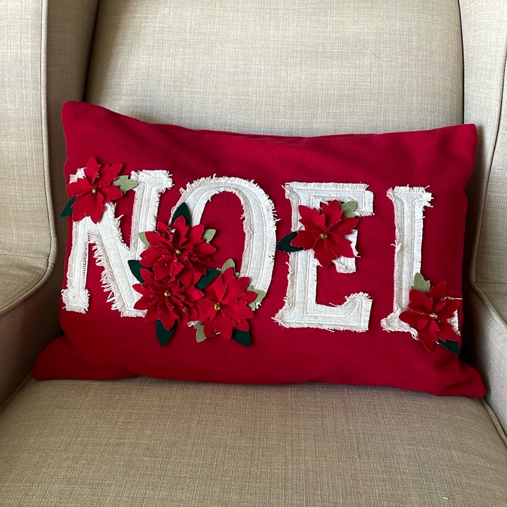 Noel Christmas pillow